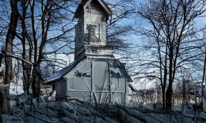 Kostel svatého Jana Křtitele (Střížov) – winter