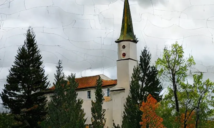 Kostel svatého Jana Křtitele (Studenec) – autumn