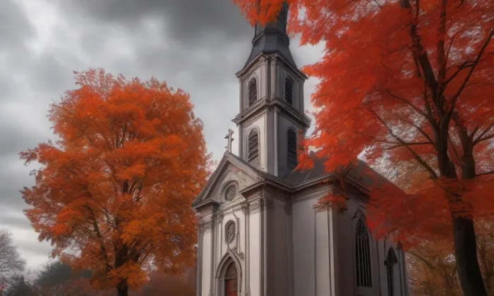 kostel svatého Jana Křtitele (Svratka) – autumn