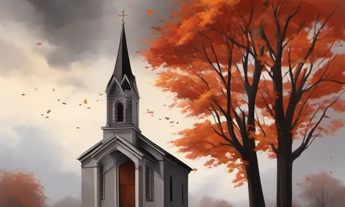 Kostel svatého Jana Křtitele (Třebeš) – autumn