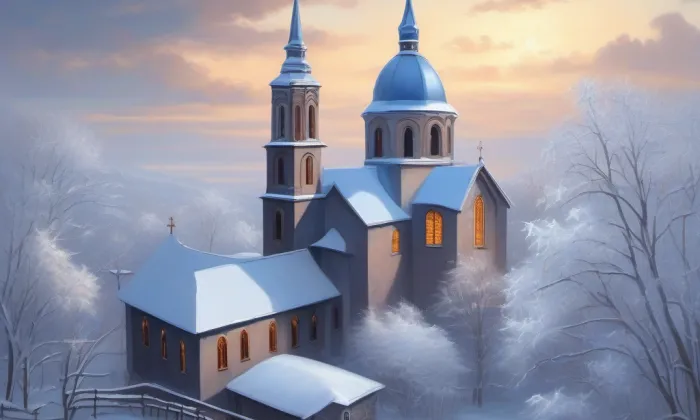 Kostel svatého Jana Křtitele (Třebeš) – winter