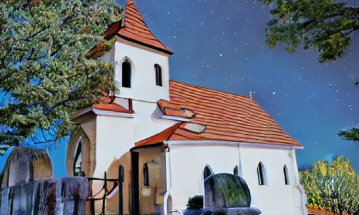 kostel svatého Jana Křtitele (Uhřice) – noc