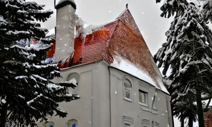 kostel svatého Jana Křtitele (Višňové) – winter