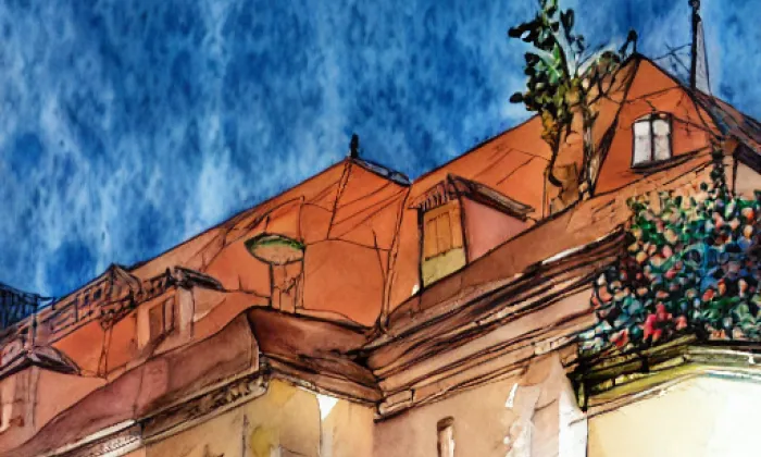 kostel svatého Jana Křtitele a svatého Jana Evangelisty (Brno-město) – akvarel