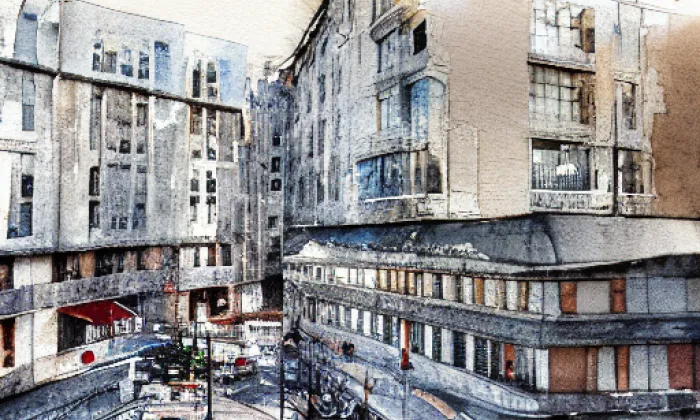Kostel svatého Jana Křtitele v Oboře – akvarel