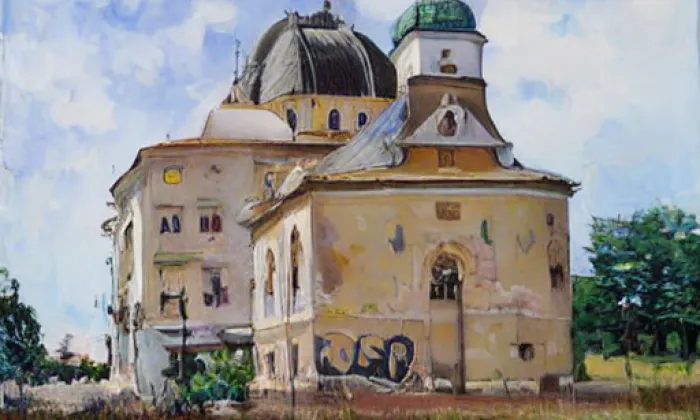 Kostel svatého Jana Křtitele ve Vroutku – summer