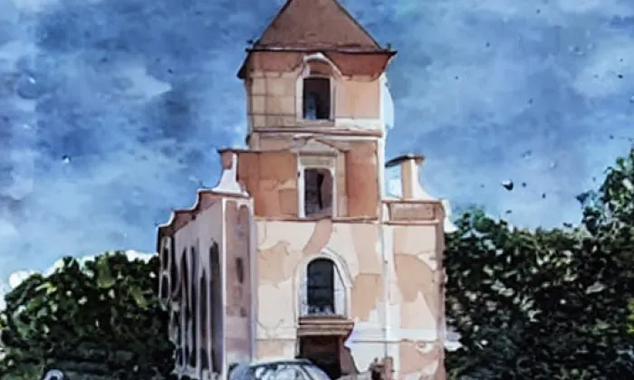 Kostel svatého Jana Nepomuckého (Štramberk) – akvarel