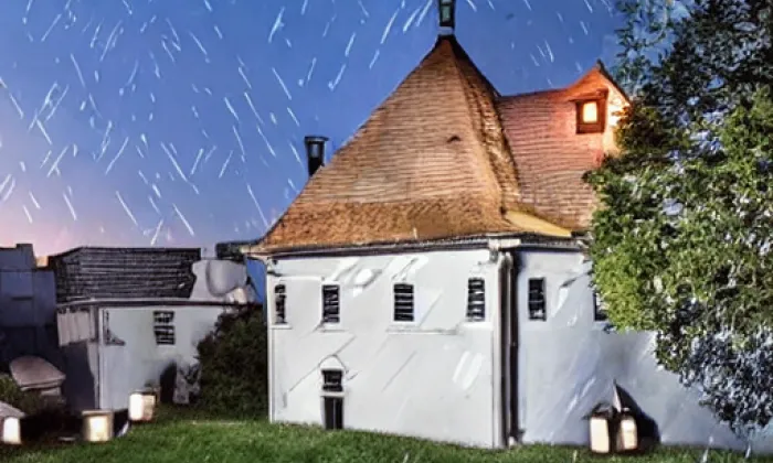 Kostel svatého Jana Nepomuckého (Cerhenice) – noc