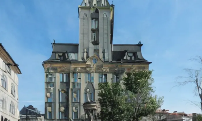 kostel svatého Jana Nepomuckého (Dyje) – akvarel