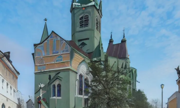 kostel svatého Jana Nepomuckého (Dyje) – léto