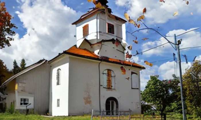 Kostel svatého Jana Nepomuckého (Hlavňovice) – autumn