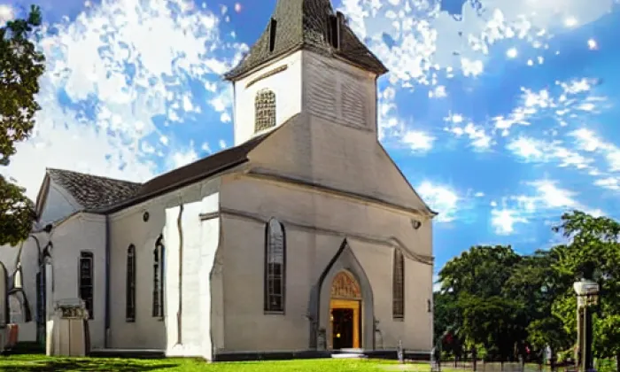 Kostel svatého Jana Nepomuckého (Hlavňovice) – noc