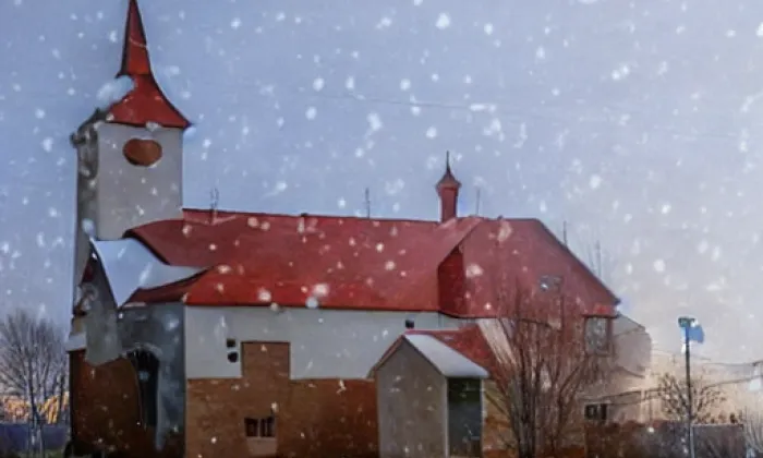 Kostel svatého Jana Nepomuckého (Huntířov) – winter
