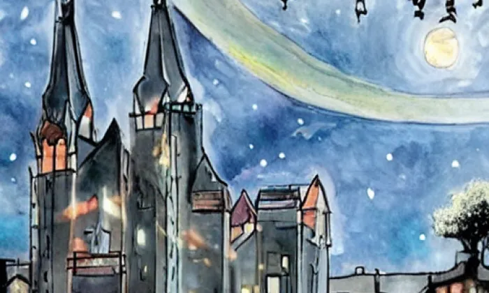 Kostel svatého Jana Nepomuckého (Krahulčí) – noc
