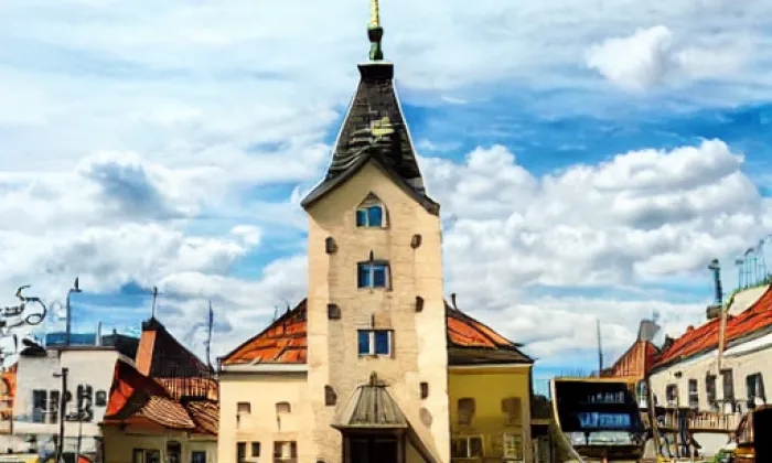 kostel svatého Jana Nepomuckého (Královec) – akvarel