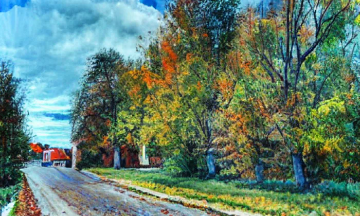 kostel svatého Jana Nepomuckého (Lány na Důlku) – autumn