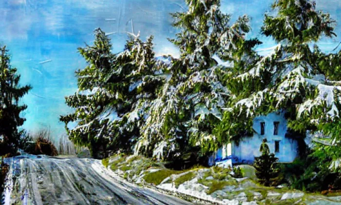 kostel svatého Jana Nepomuckého (Lány na Důlku) – winter
