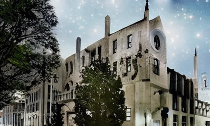 kostel svatého Jiří (Čebín) – noc