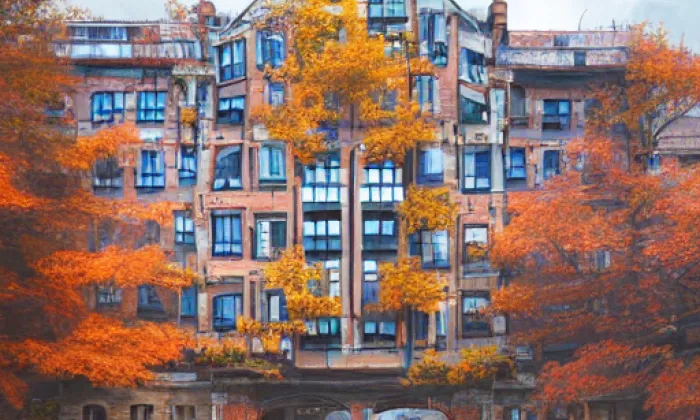 Kostel svatého Jiří (Jenišovice) – autumn