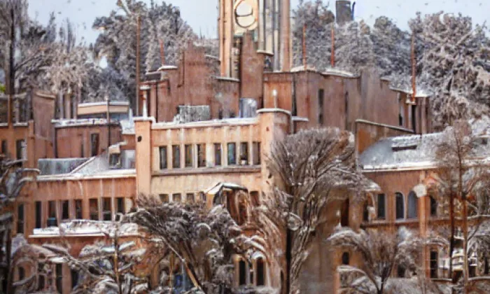 Kostel svatého Jiří (Jenišovice) – winter