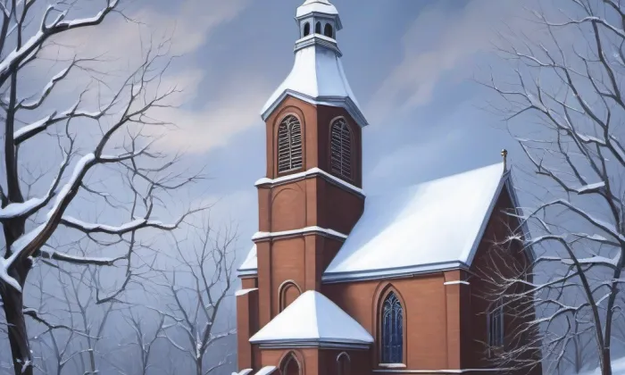 Kostel svatého Jiří (Libina) – winter