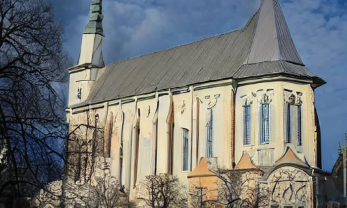 kostel svatého Jiří (Náklo) – autumn