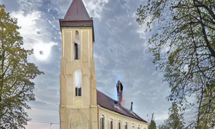 Kostel svatého Jiří (Pomezí) – noc
