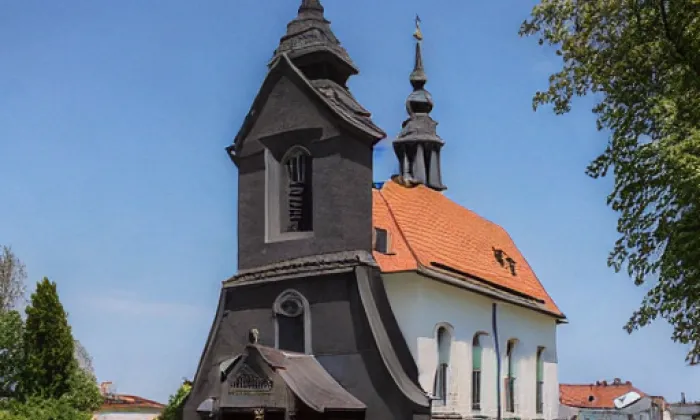 Kostel svatého Jiří (Psinice) – léto