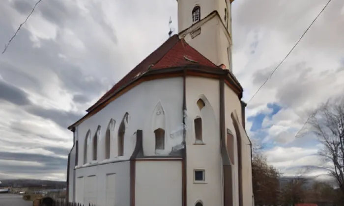 kostel Svatého Jiří (Třebom) – akvarel