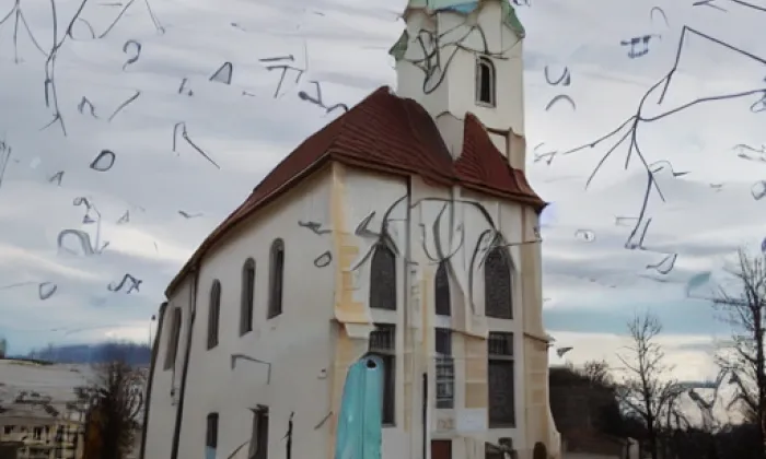 kostel Svatého Jiří (Třebom) – zima