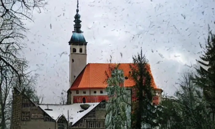 Kostel svatého Jiří a svatého Jiljí – podzim