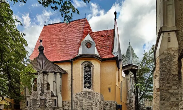 Kostel svatého Jiří v Hradešíně – winter