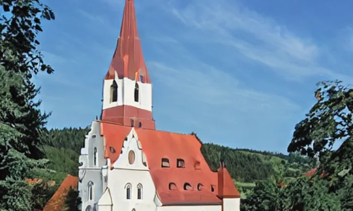 kostel svatého Jiljí (Újezd u Tišnova) – akvarel
