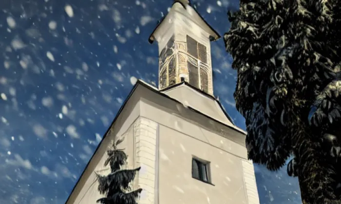 kostel svatého Jiljí (Bohuňov) – winter