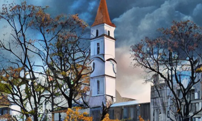 kostel svatého Jiljí (Domanín) – autumn