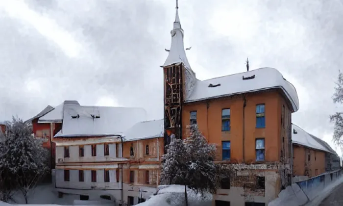 Kostel svatého Jiljí (Dvorce) – winter