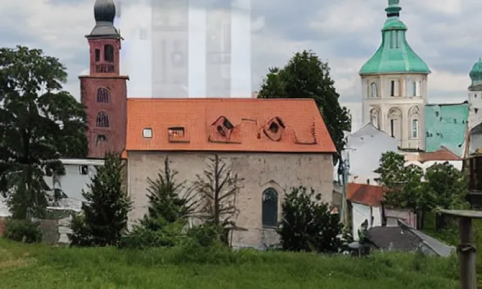 Kostel svatého Jiljí (Lubenec) – akvarel