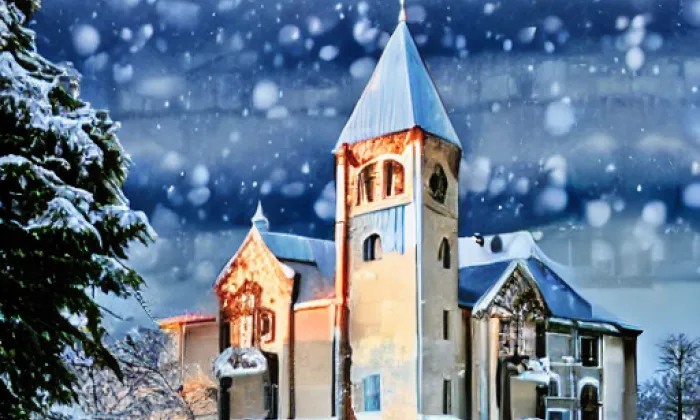 Kostel svatého Josefa (Úherce) – winter
