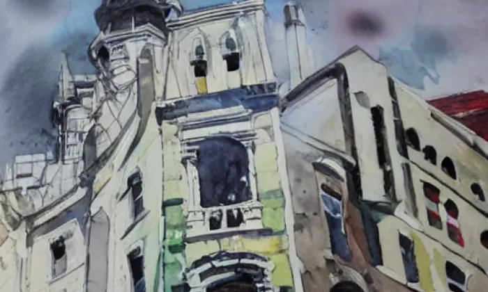 kostel svatého Josefa (Brno-město) – akvarel