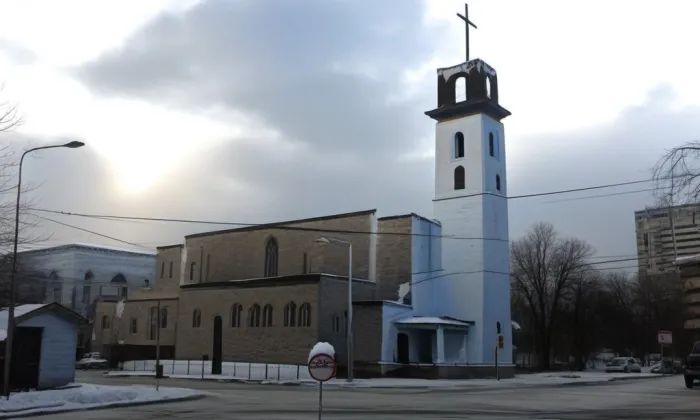 Kostel svatého Josefa (Moravská Ostrava) – winter