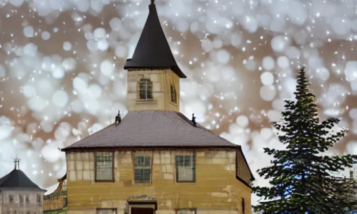 Kostel svatého Kříže (Blazice) – noc