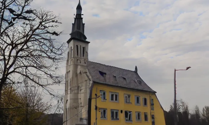 kostel svatého Kříže (Rybáře) – noc