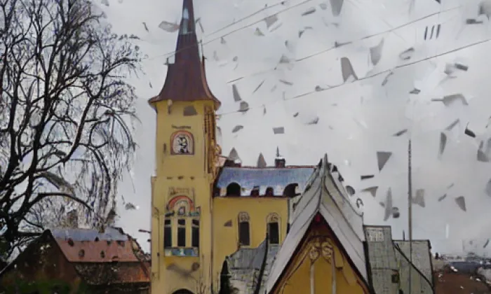 kostel svatého Kříže (Rybáře) – jaro