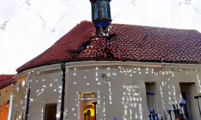 kostel svatého Kříže (Velké Meziříčí) – noc
