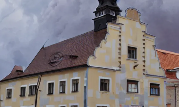 kostel svatého Kříže (Zlaté Hory) – autumn