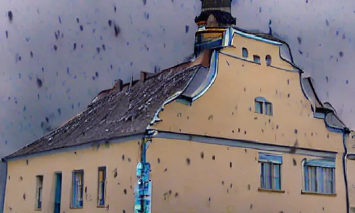 kostel svatého Kříže (Zlaté Hory) – winter