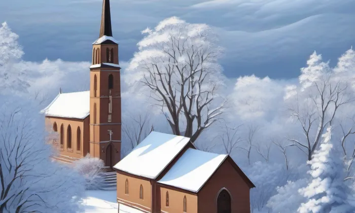 Kostel svatého Klementa (Chlumčany) – winter