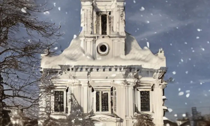 kostel svatého Linharta (Kdousov) – winter