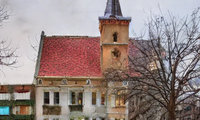 kostel svatého Linharta (Mušov) – noc