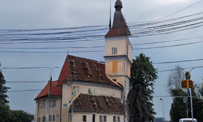 kostel svatého Lukáše (Myslibořice) – autumn